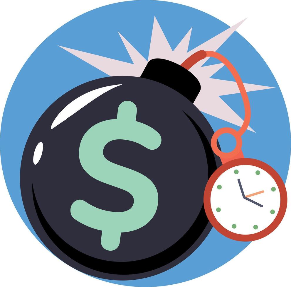 Flat style illustration depicting investment risk vector