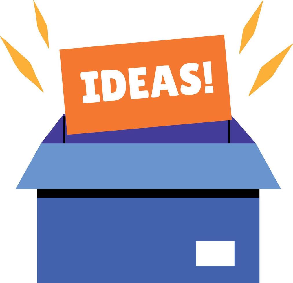 A flat style illustration showing new ideas vector