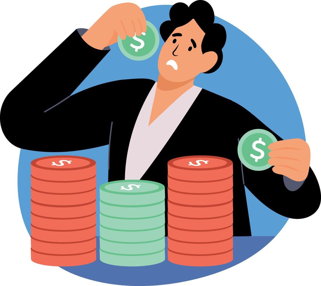 A flat style illustration depicting saving shrinkage vector