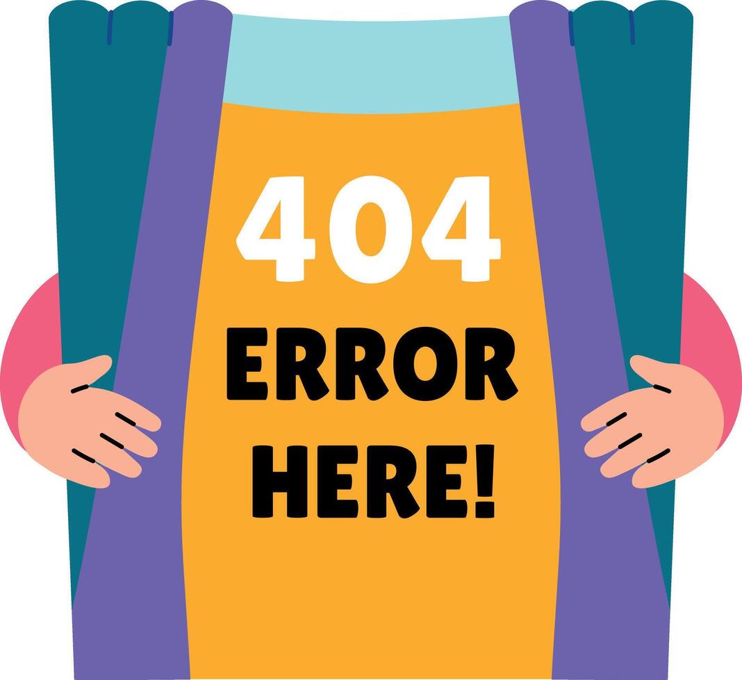 Flat style illustration showing an alert for error found vector