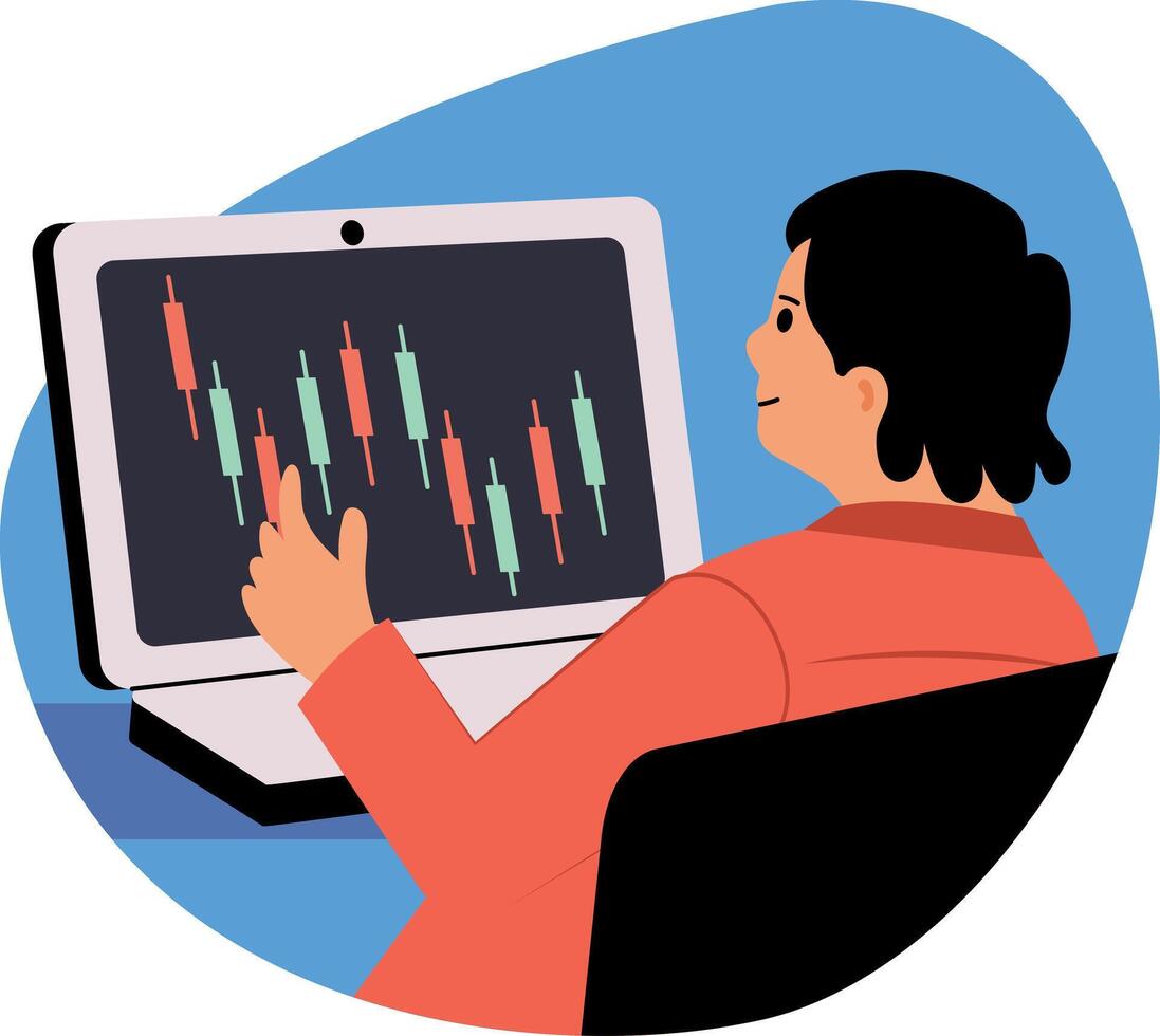 An illustration of crypto market in flat style vector