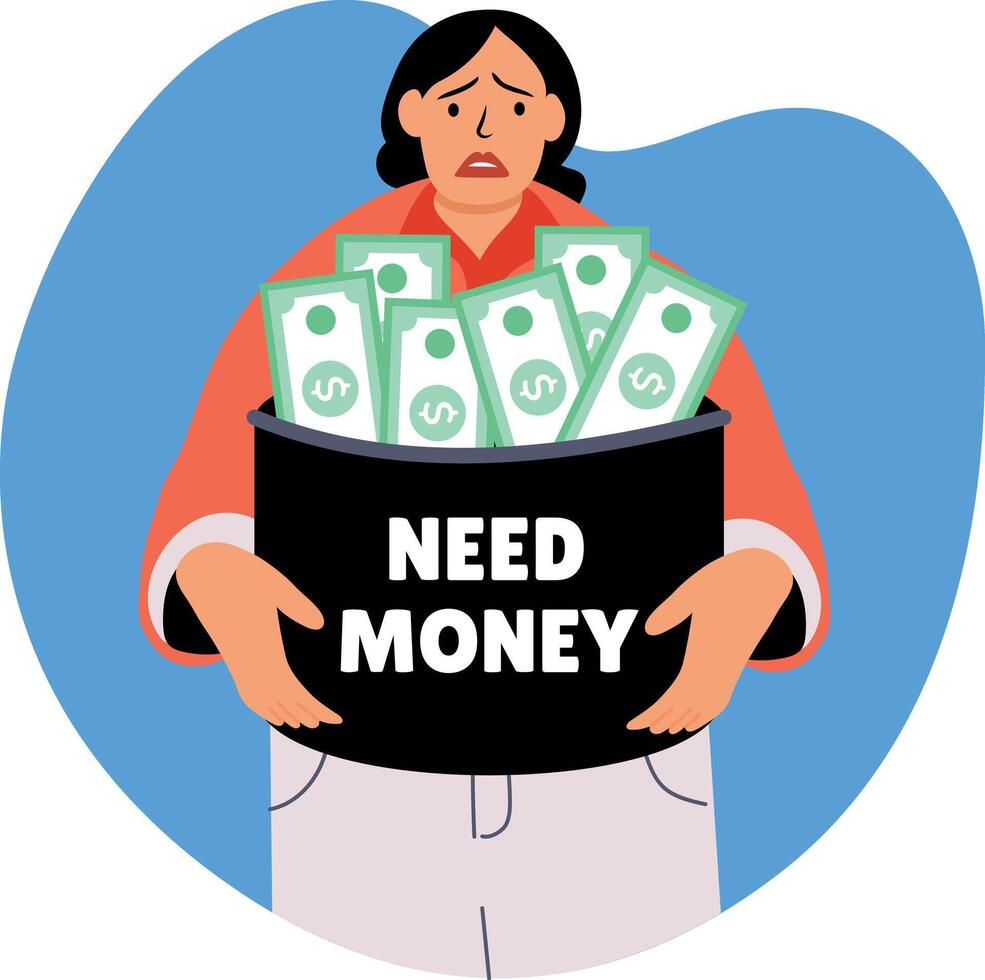 Flat style illustration depicting hyperinflation vector