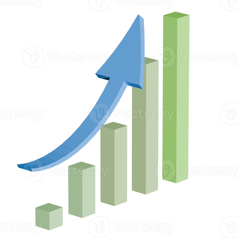 3D Financial Growth png