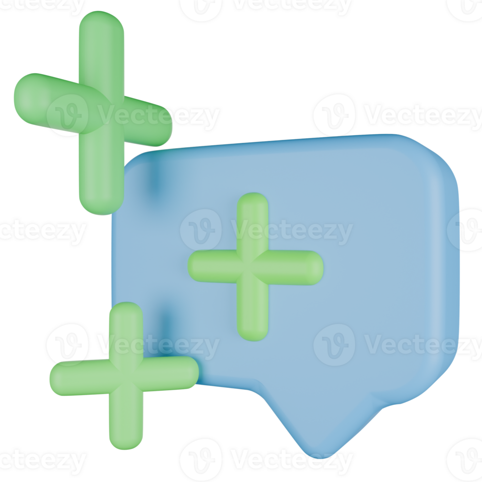 3D Medical Bubble Chat Illustration png