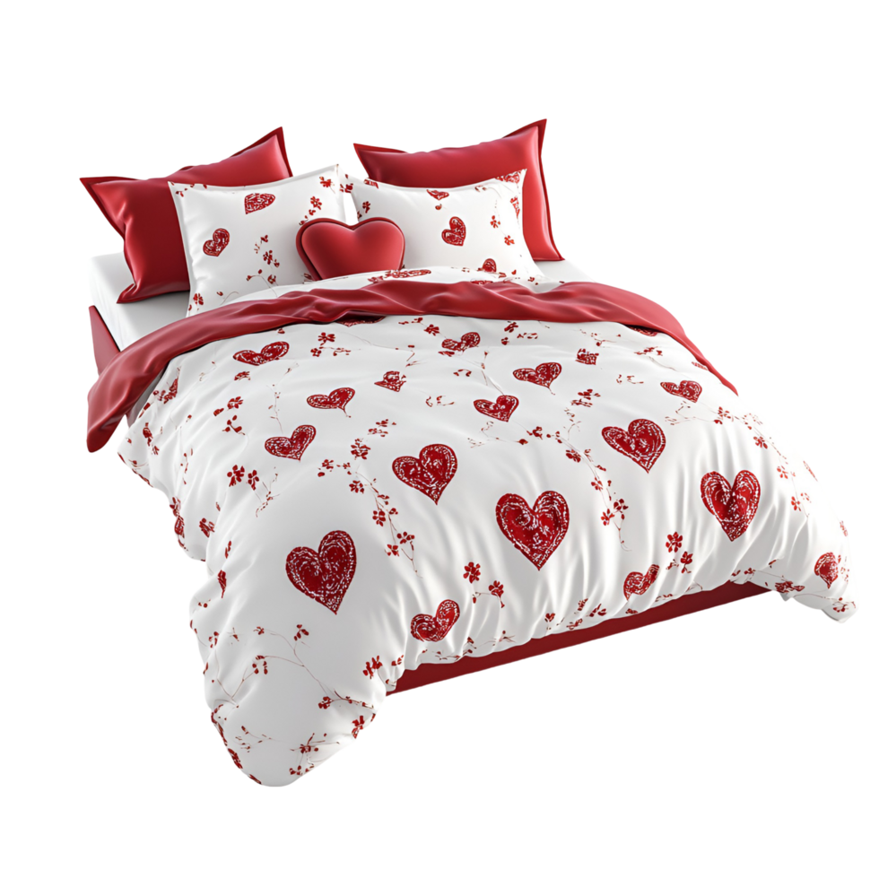 Soft Bed Sheet Draped Neatly Isolated On Transparent Background For Bedroom And Interior Design png