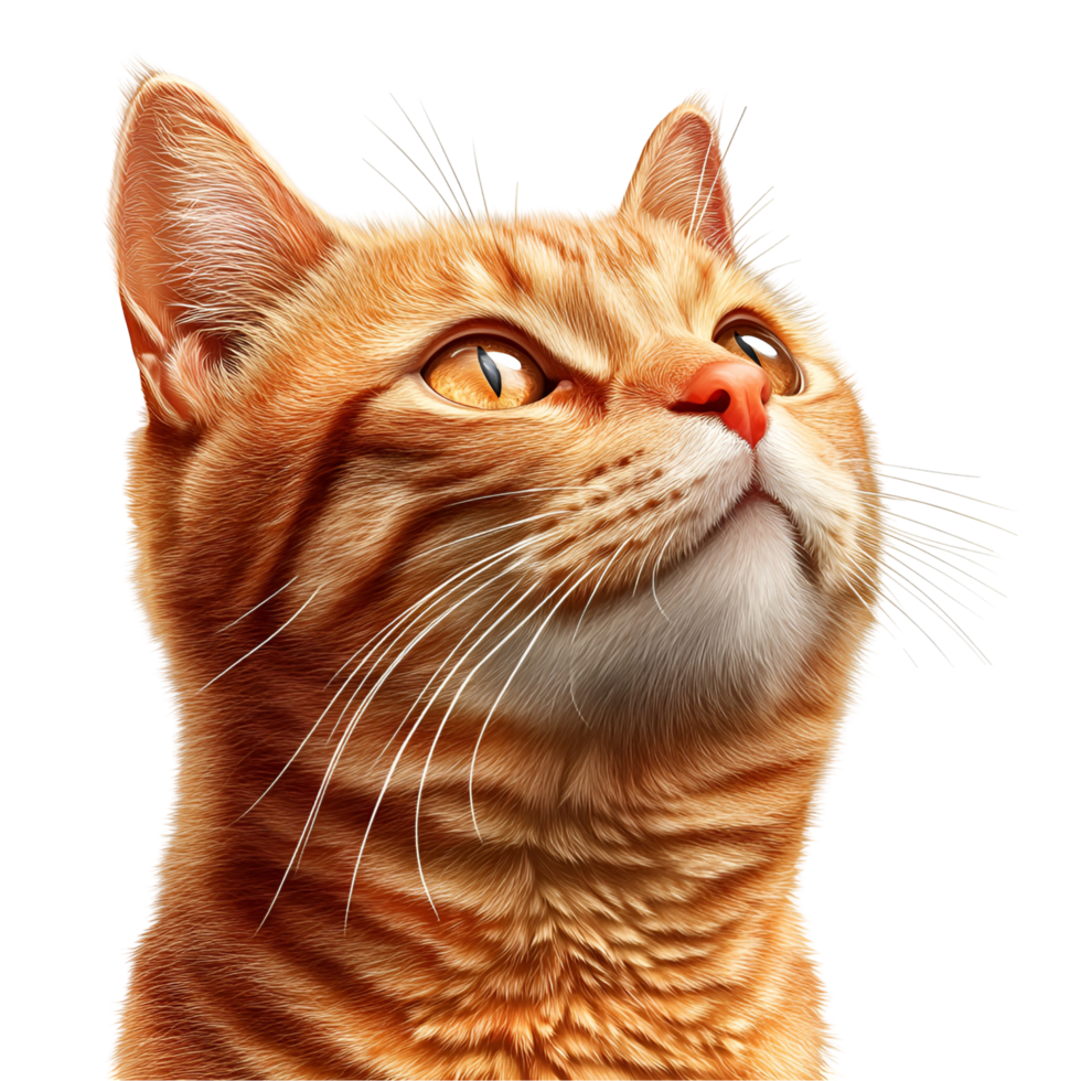 Realistic Cat Statue Animal Model Transparent Background png