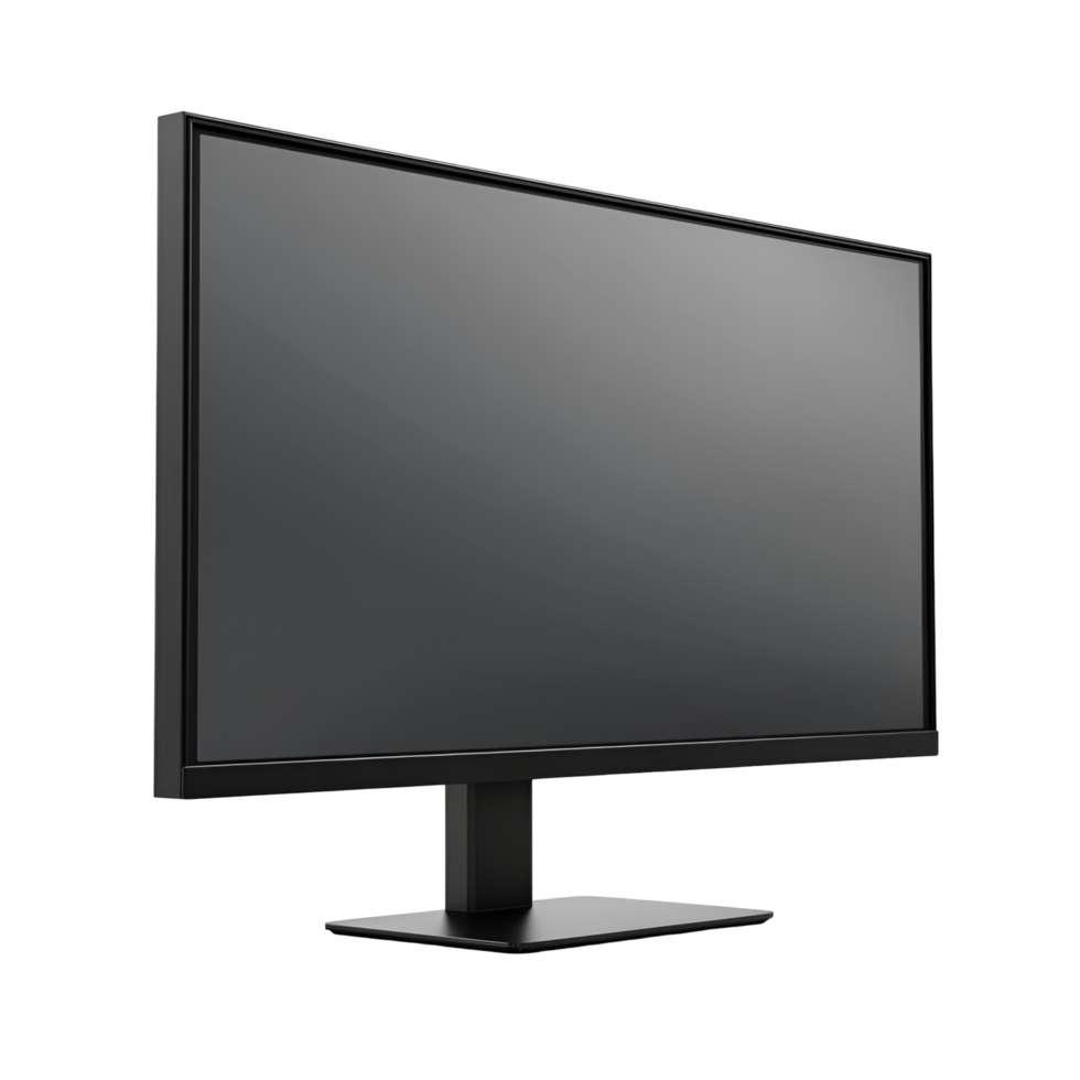 Wide Screen Monitor TV Front View Transparent Background png