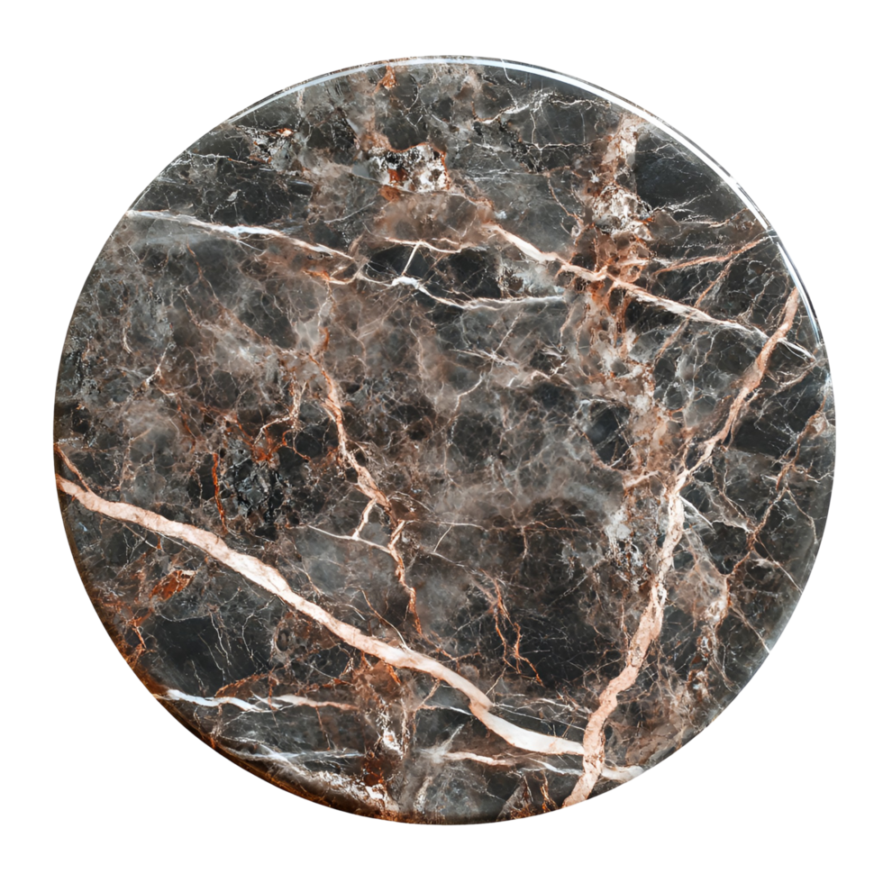 Round Storage Box with Classic Black and Brown Color Scheme on Transparent Background png