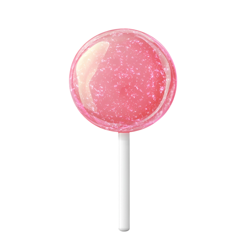 Sweet Rainbow Lollipop With Spiral Shape Transparent Background png