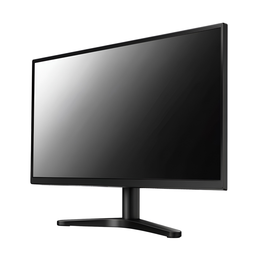 Sleek Monitor TV Display Isolated Transparent Background png