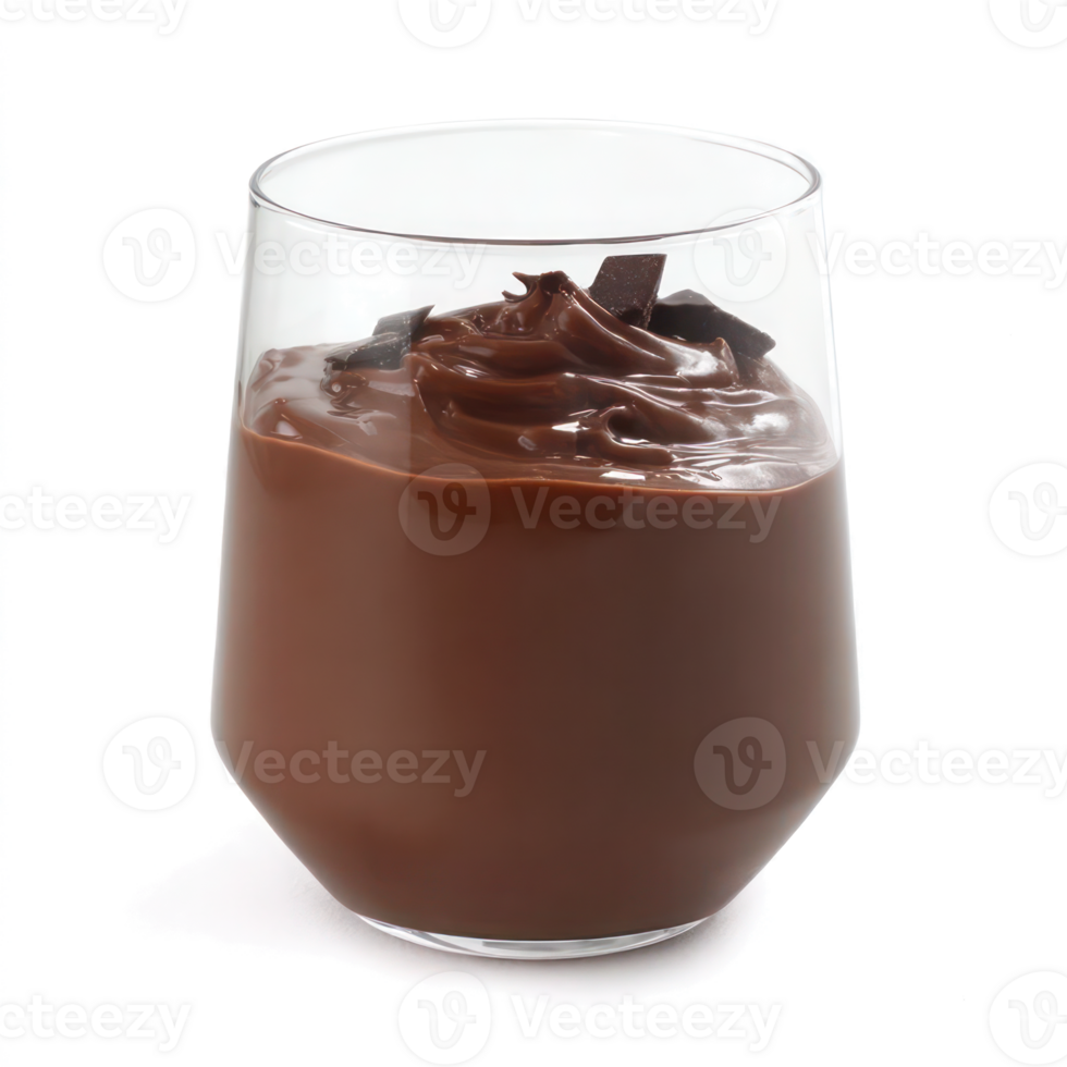 Rich Chocolate Mousse Dessert in Glass Creamy Texture Sweet Treat Indulgent Food Photography png