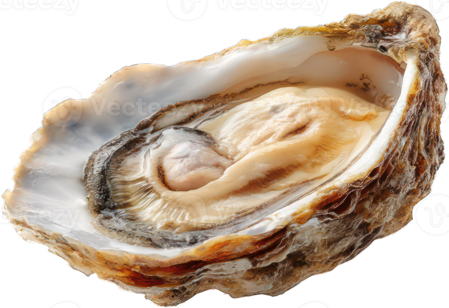 Fresh Raw Oyster in Shell Close up Detail of Seafood Gourmet Delicacy Culinary Image png