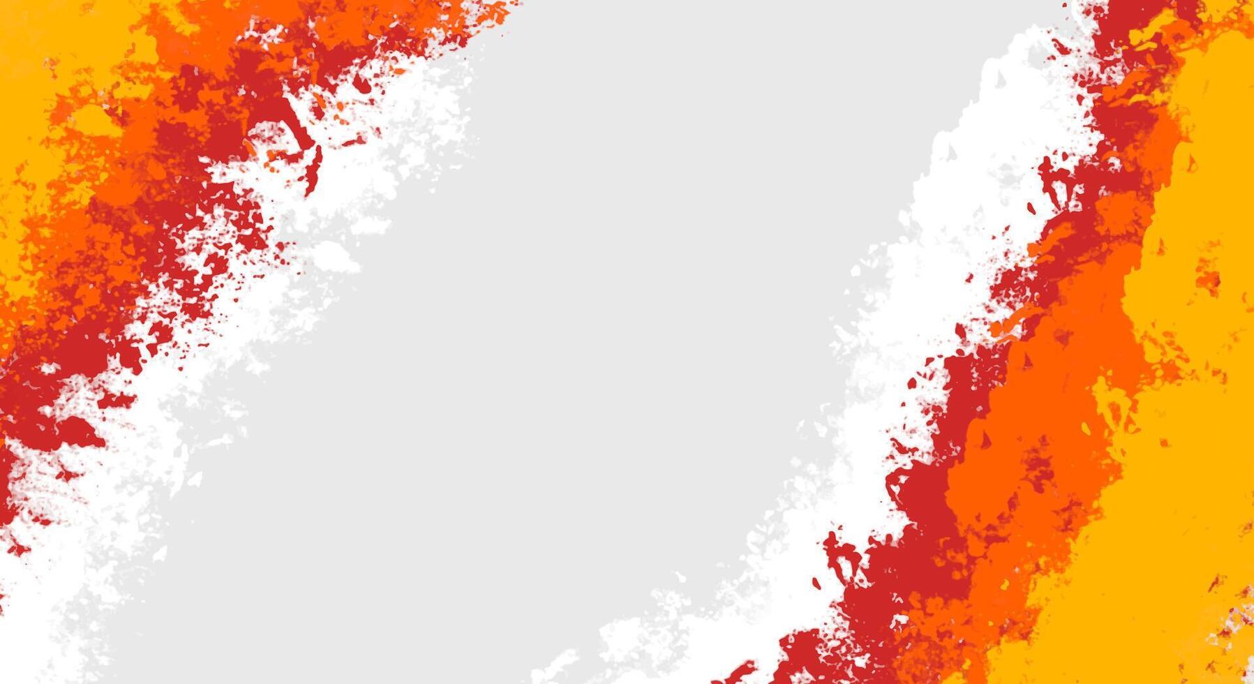 White and orange yellow abstract grunge brush background vector