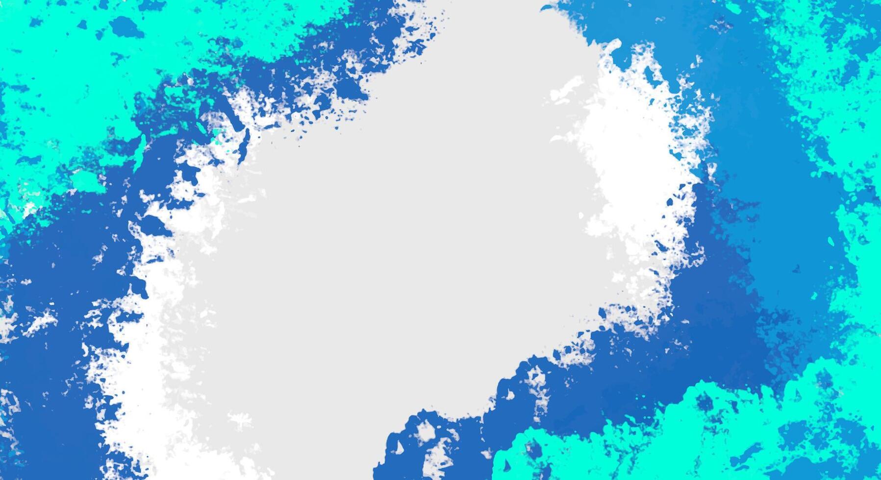 White and blue tourqish abstract grunge brush background vector