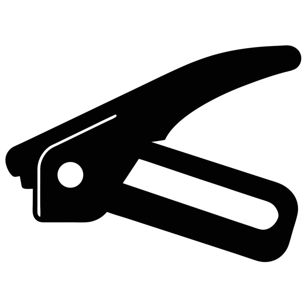 a silhouette of a surgical stapler used for closing wounds vector