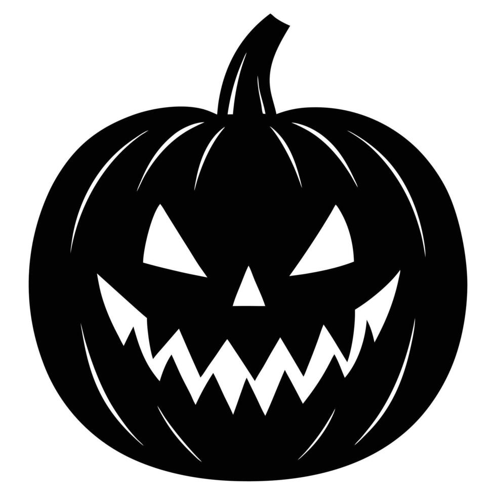 a glowing jack o' lantern with a spooky face vector