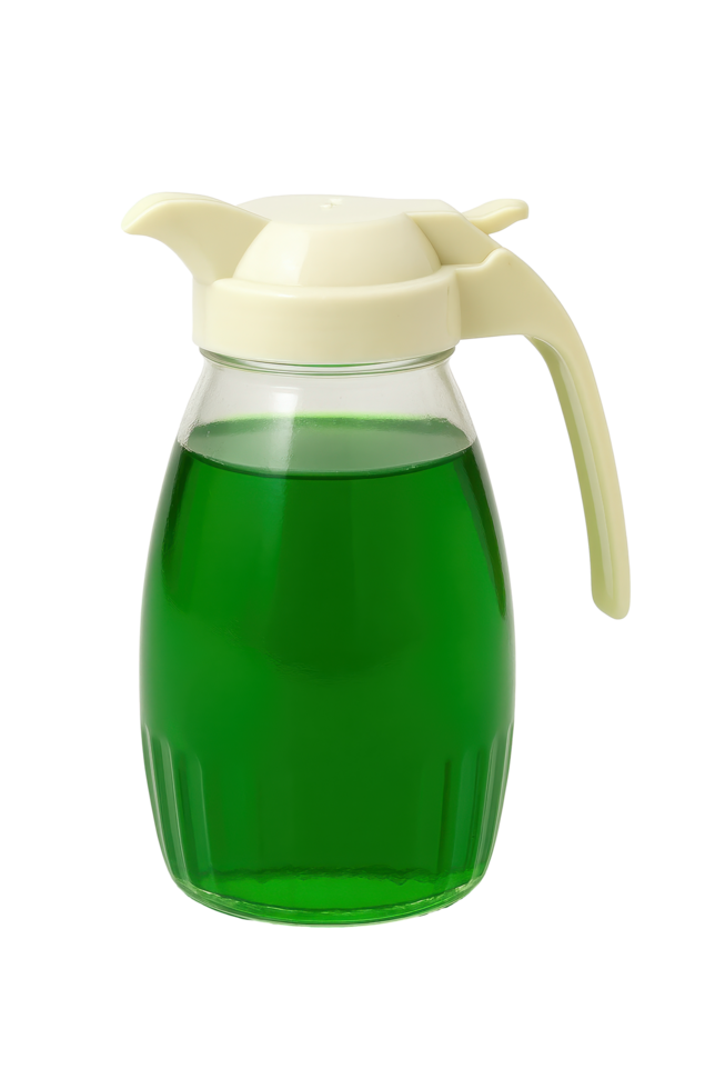 A transparent green liquid dispenser or container png