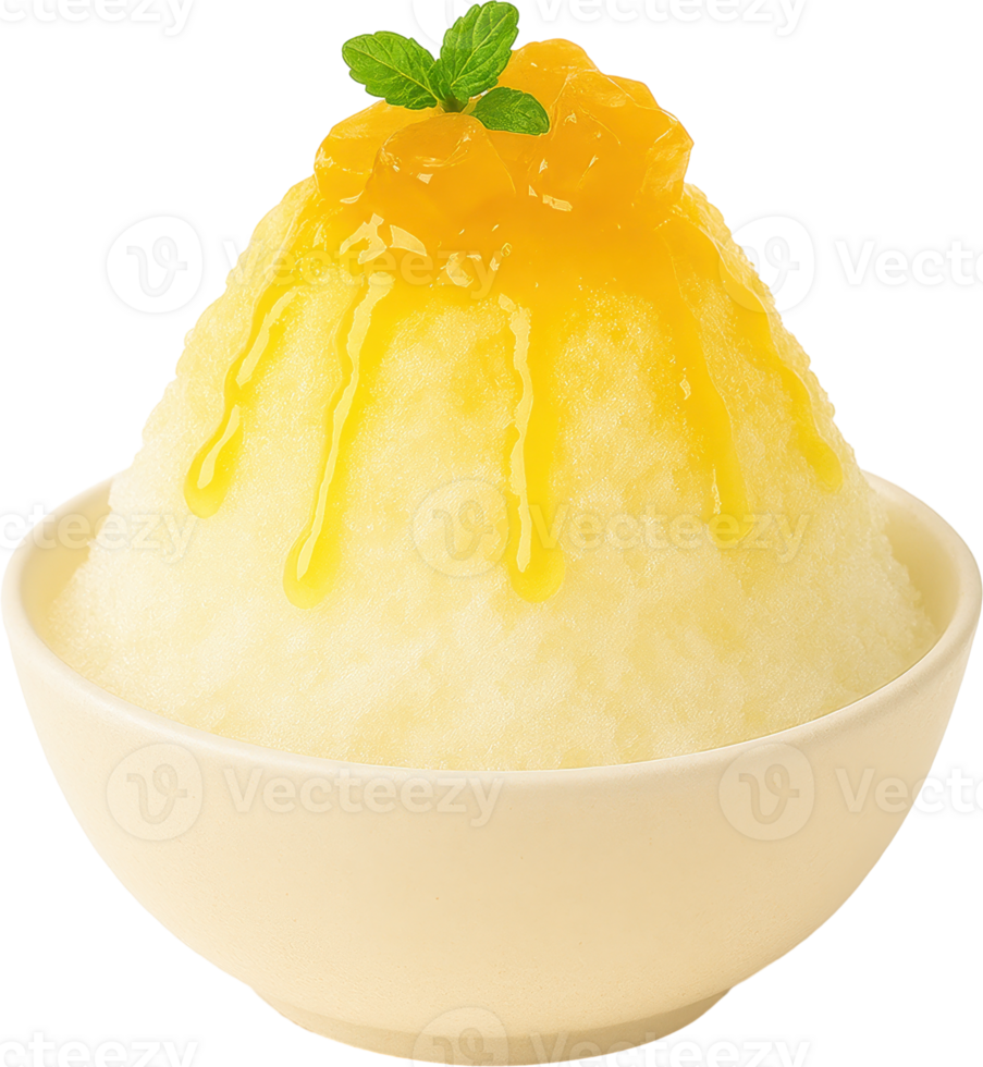 Refreshing Citrus Shaved Ice Dessert png