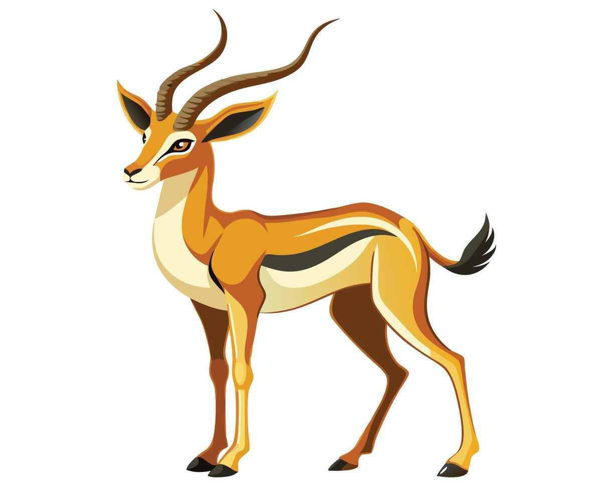 gazelle with graceful legs and elegant horns standing vector
