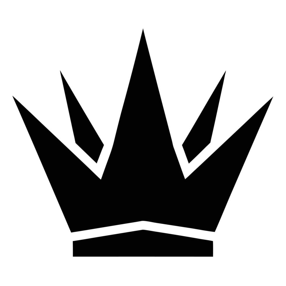 Crown silhouette logo with sharp edges vector