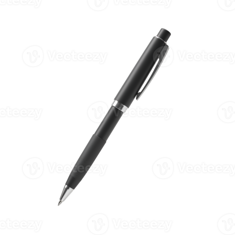 Elegant Black Pen Isolated, a Symbol of Professionalism and Creativity on Transparent Background png