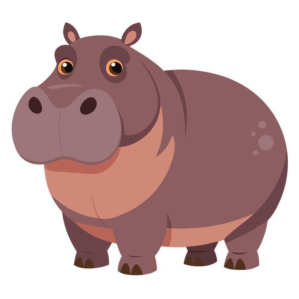 giant hippopotamus with its large body and thick skin vector