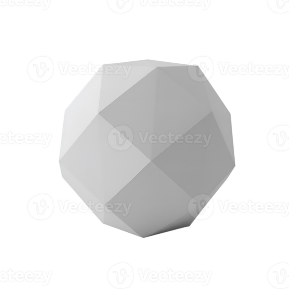 Geometrical shape 3D rendering isolated on transparent background, modern graphic resource png