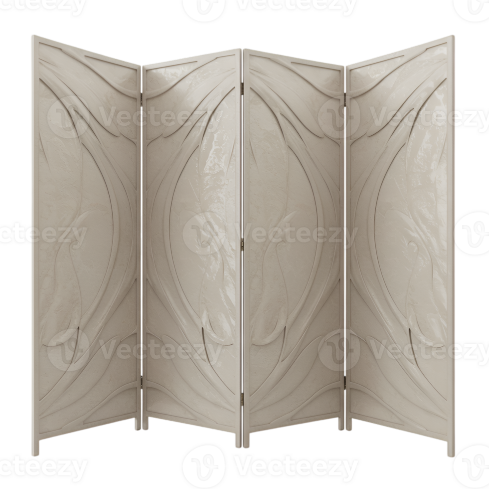 Elegant room divider with an intricate design, perfect for privacy and style, transparent background png