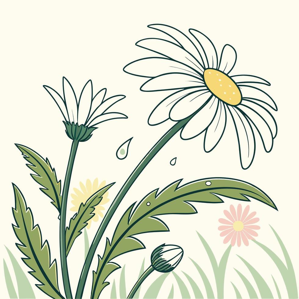 Realistic Fresh White Flower Illustration vector