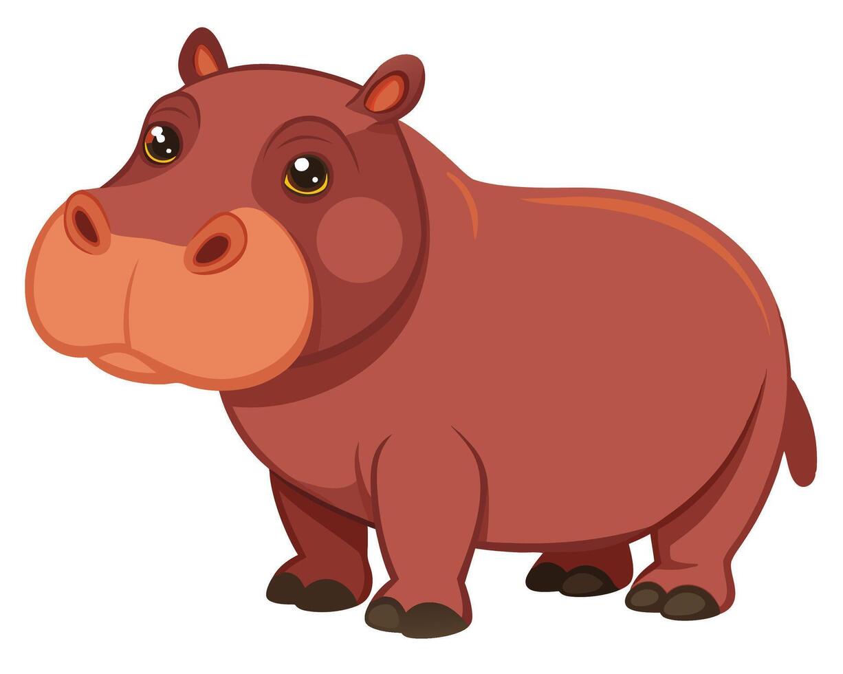 hippopotamus calf with its smooth skin and large eyes vector