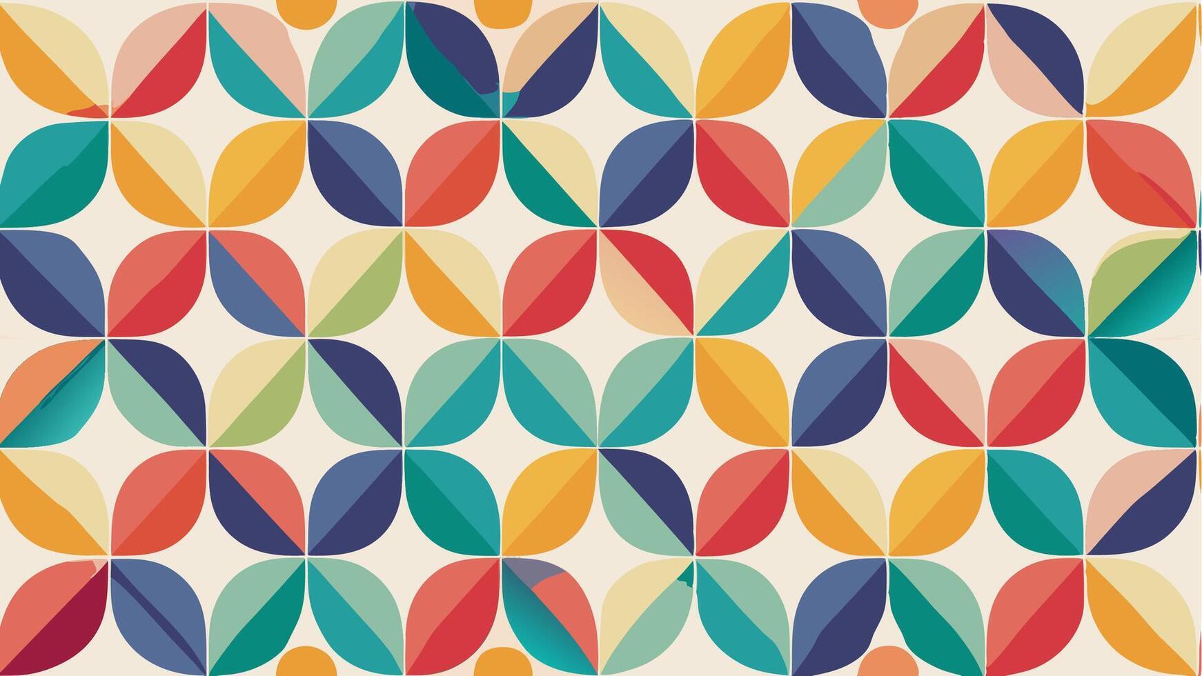 Seamless floral pattern background vibrant colors graphic design abstract art modern aesthetic vector