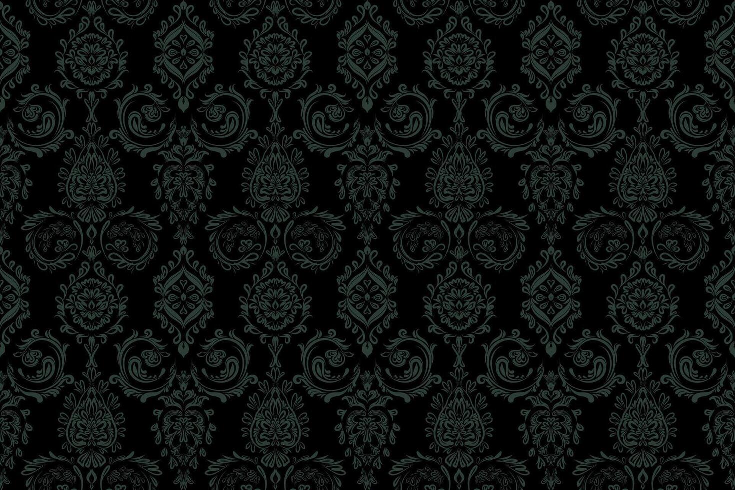 High-resolution ethnic damask with baroque inspiration. vector