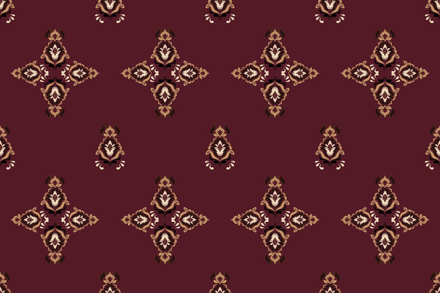 Unique cultural damask with historical ethnic roots. vector