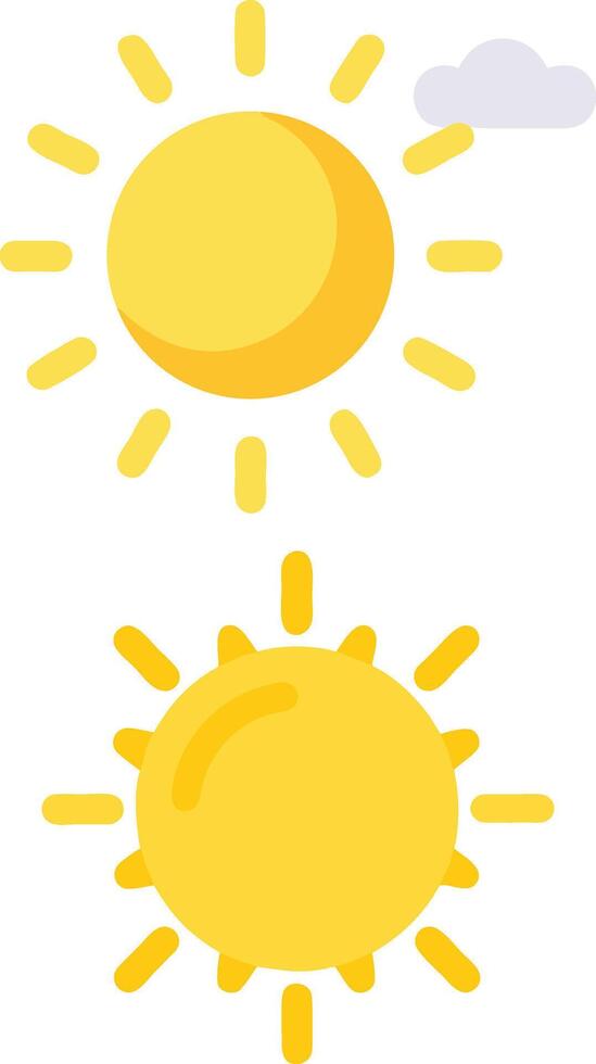 Sun and clouds illustration vector
