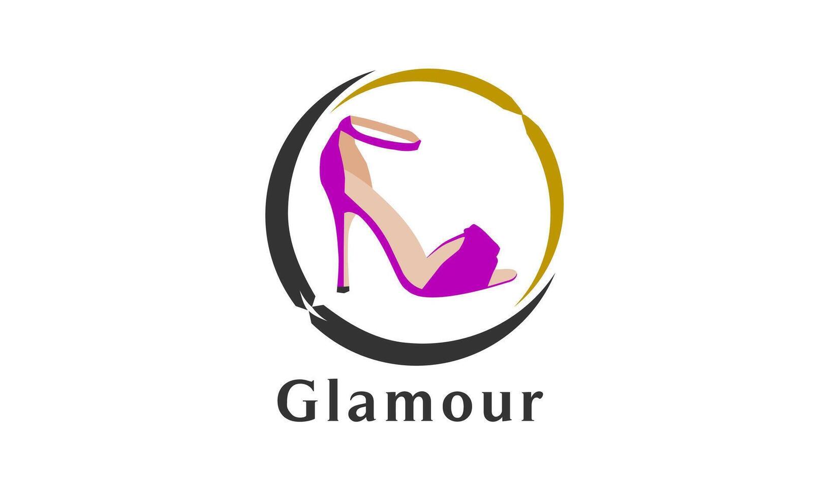 High Heels Ladies Shoes Logo vector