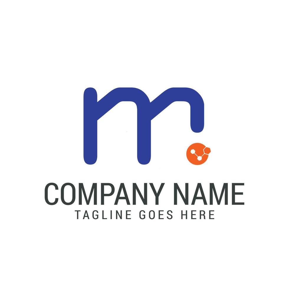 Creative Letter M Data or Technology Logo Design Templates vector