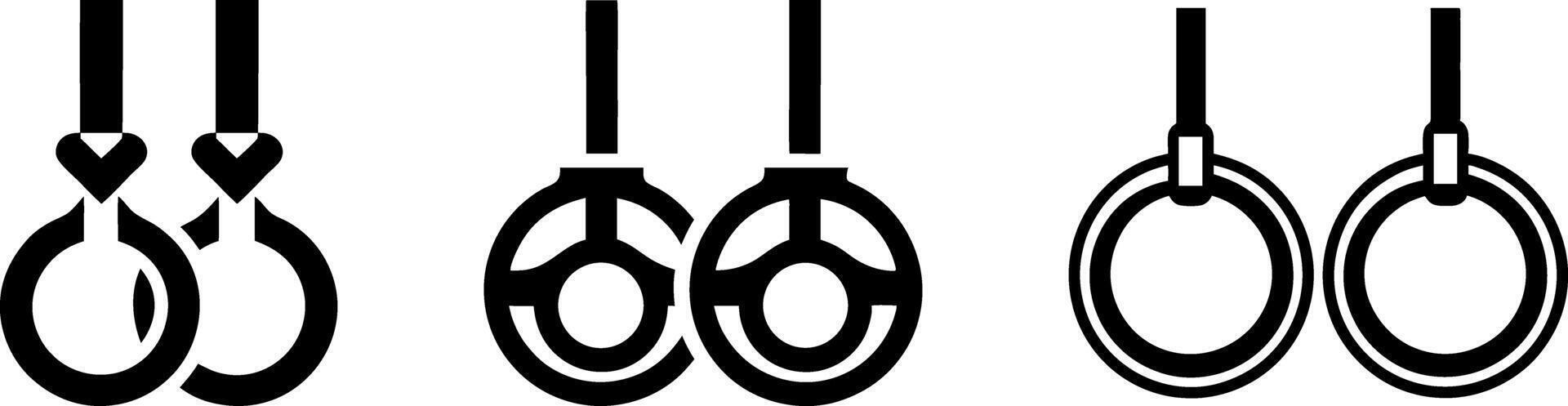 gymnastic ring icon, gymnast fitness ring art illustration vector