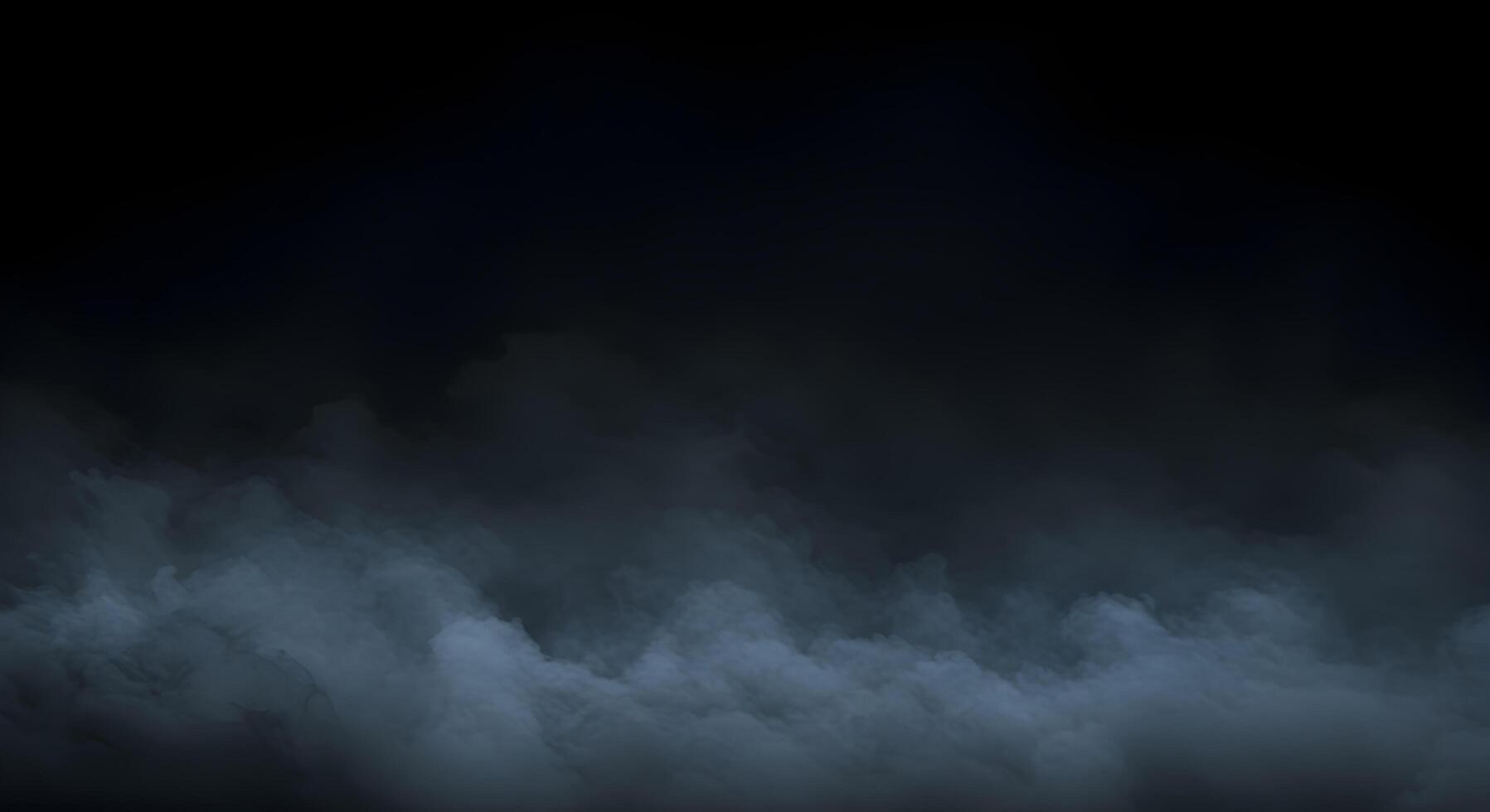 Ominous atmospheric haze effect, blue ethereal mist against a dark background photo