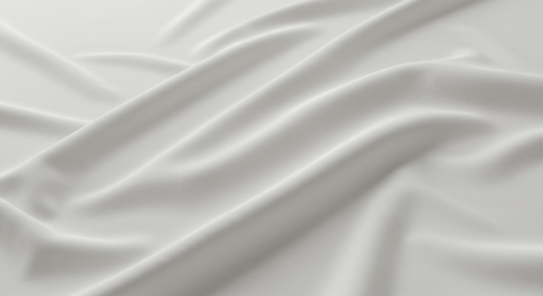 Subtle waves of flowing white silk fabric create a soft, luminous background photo