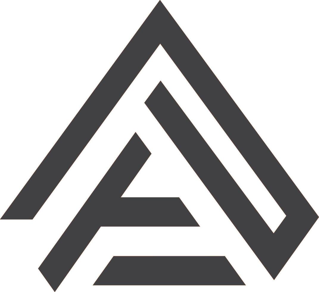 Abstract Geometric Logo with Letter A vector