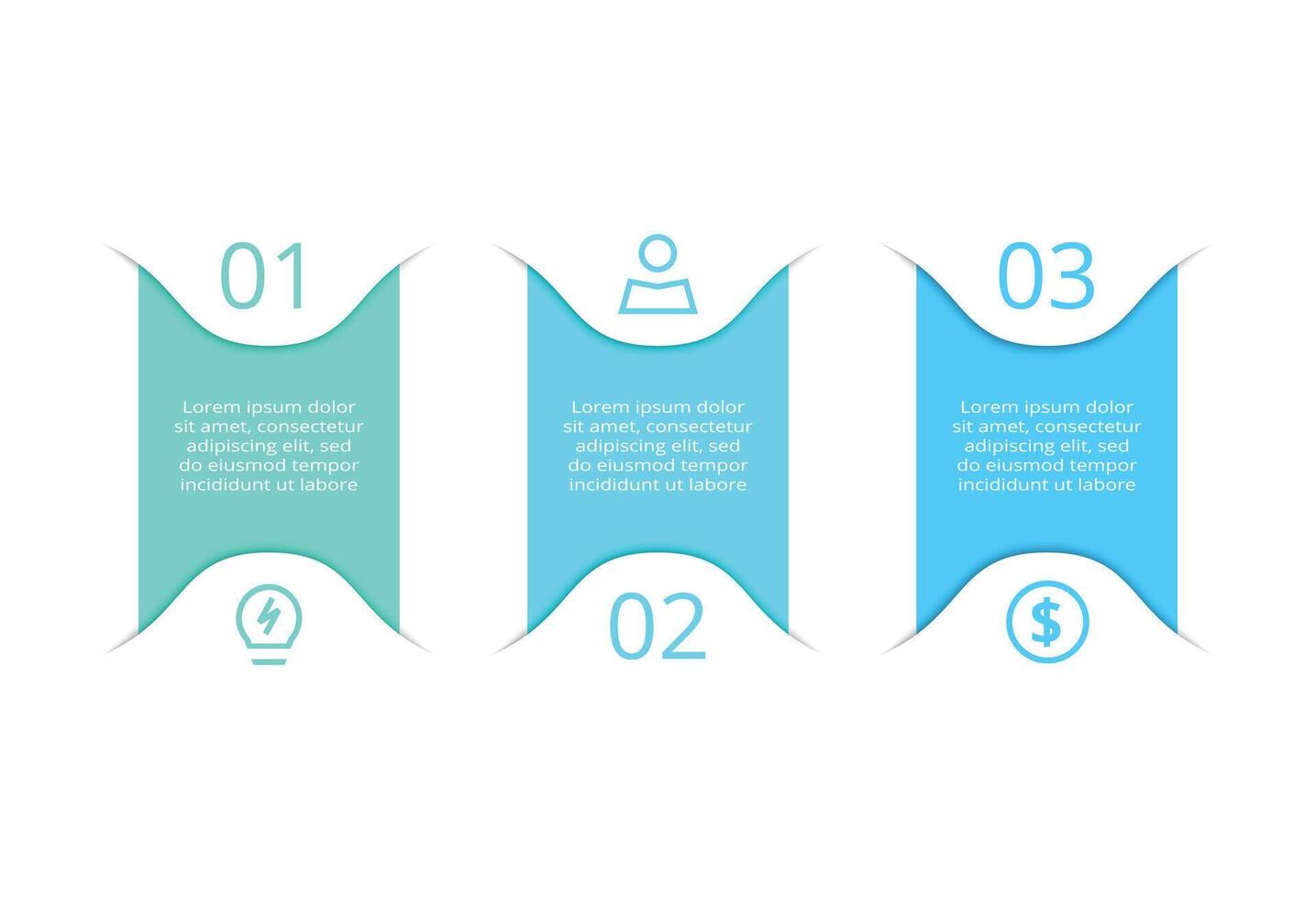 concept for infographic with 3 steps, options, parts or processes. Business data visualization. vector