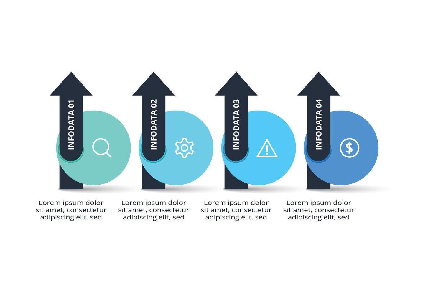 concept for infographic with 4 steps, parts or processes. Business data visualization. vector
