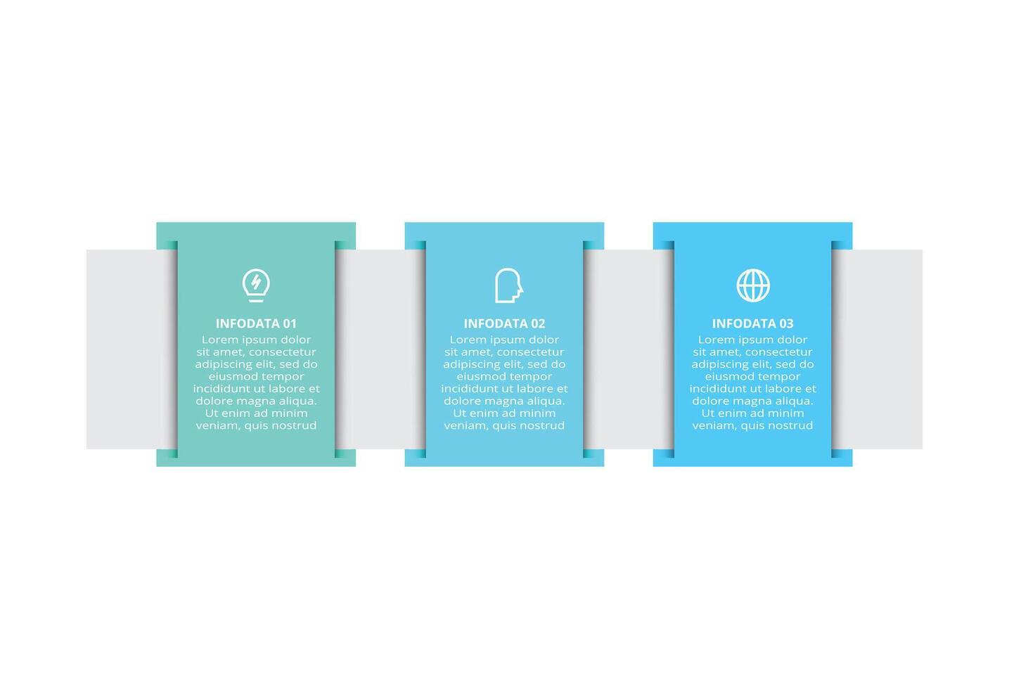 Workflow concept for infographic with 3 steps, options. Business data visualization. vector