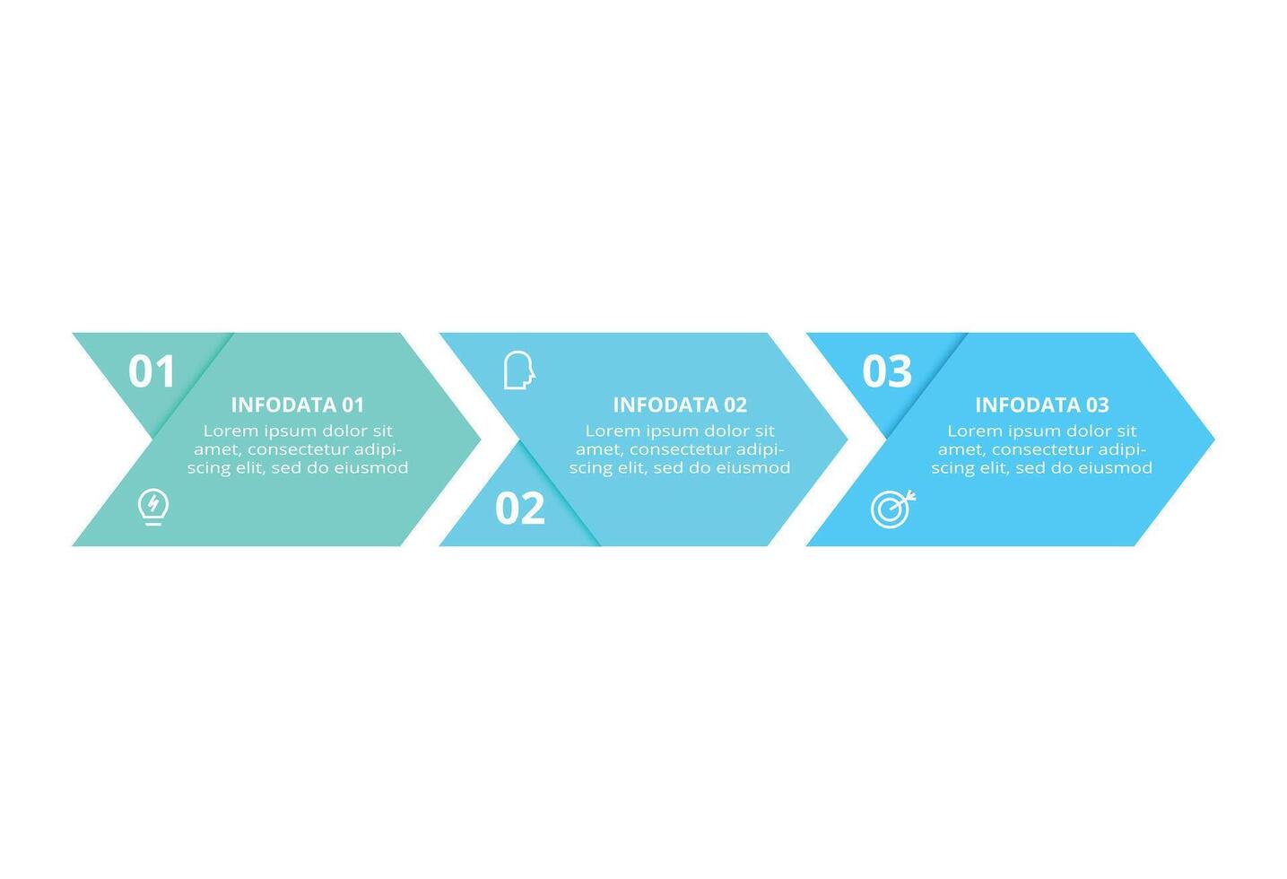 Creative concept for infographic with 3 options. Business data visualization. vector