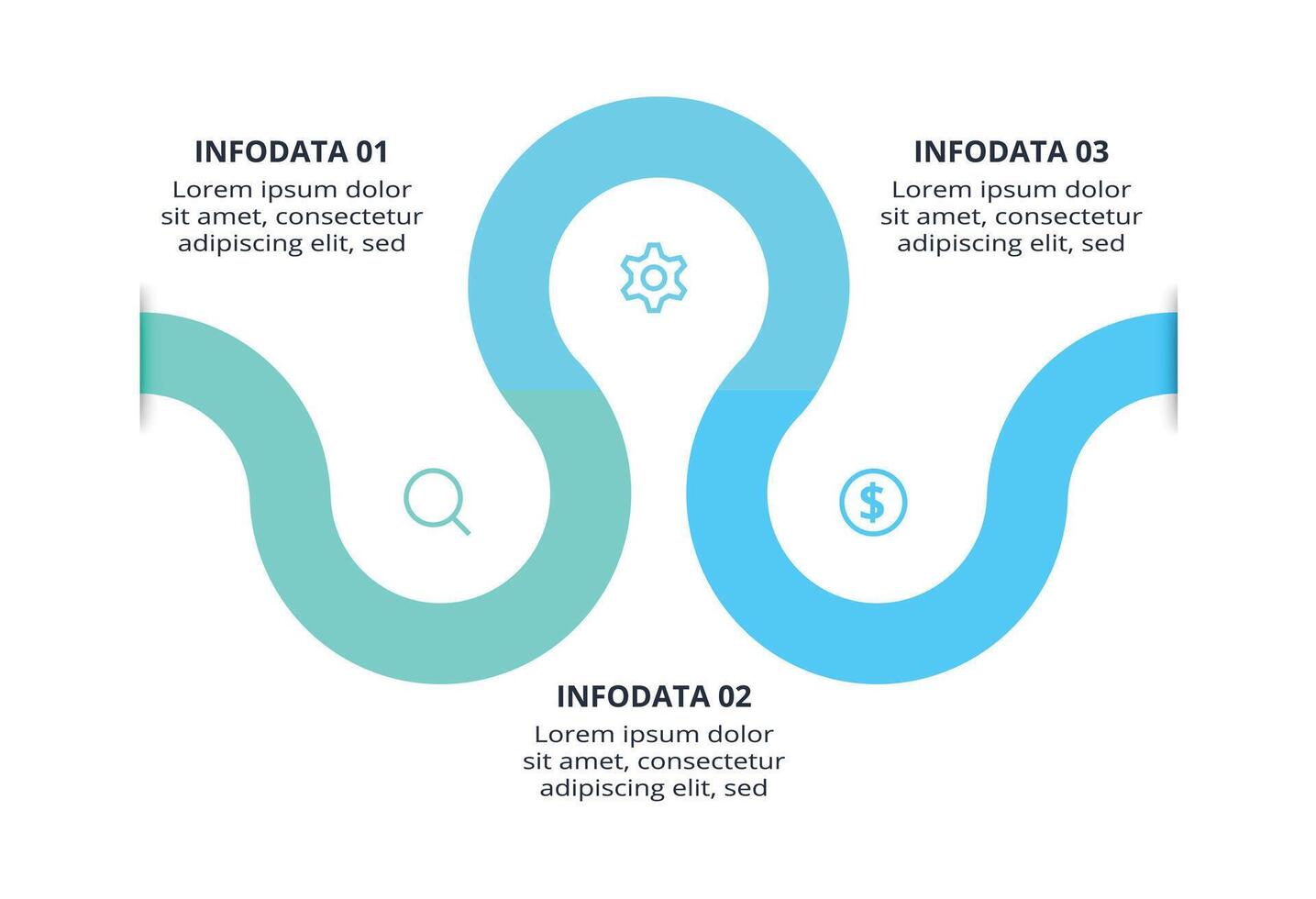 infographic with 3 steps, parts or processes. Business data visualization. vector