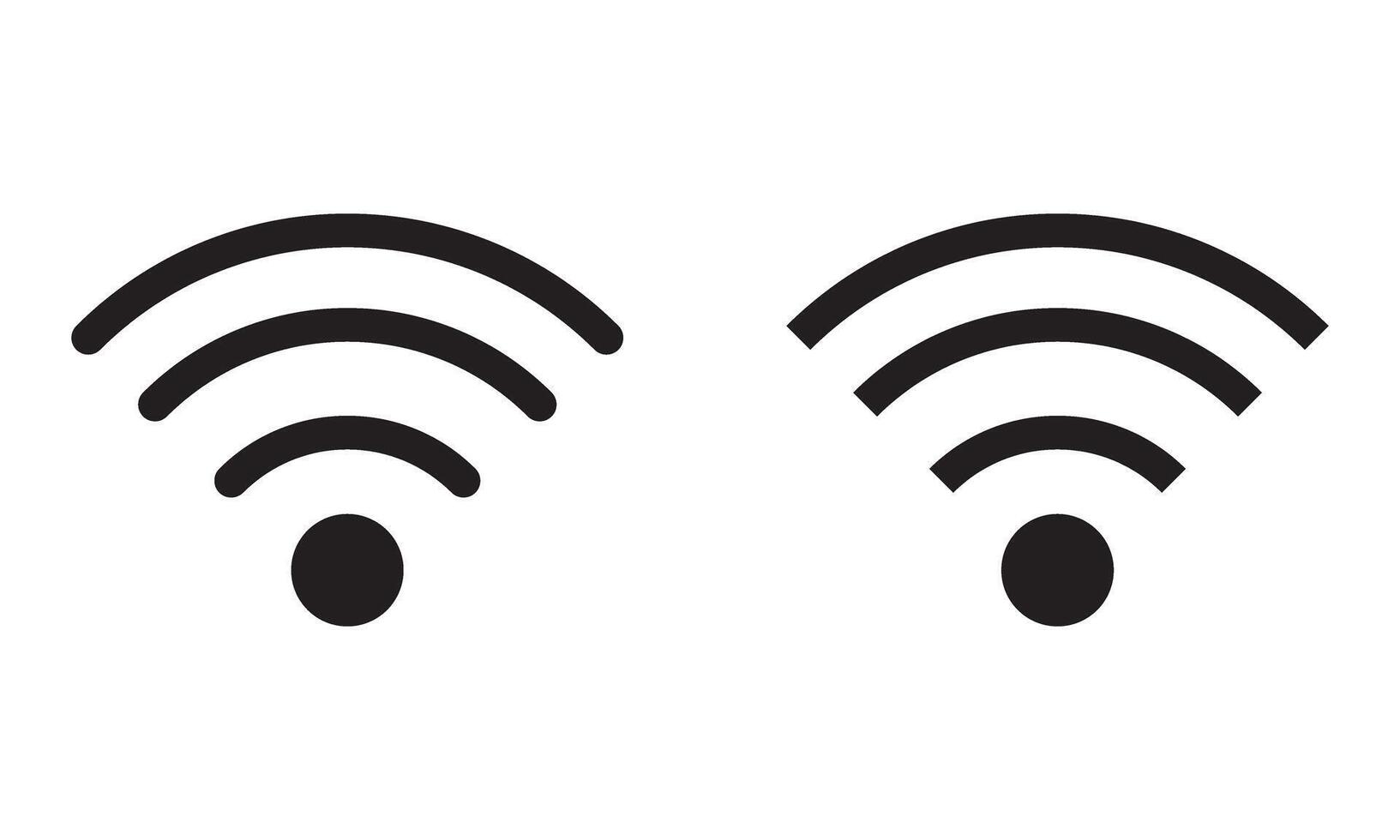 Wi-fi icon, wi-fi sign symbol. vector