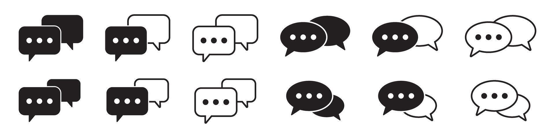 Chat icon. Speech bubble icons set. vector