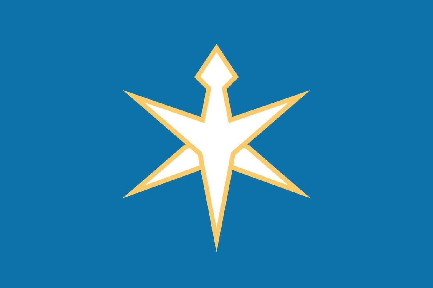 The flag of Chiba Prefecture vector