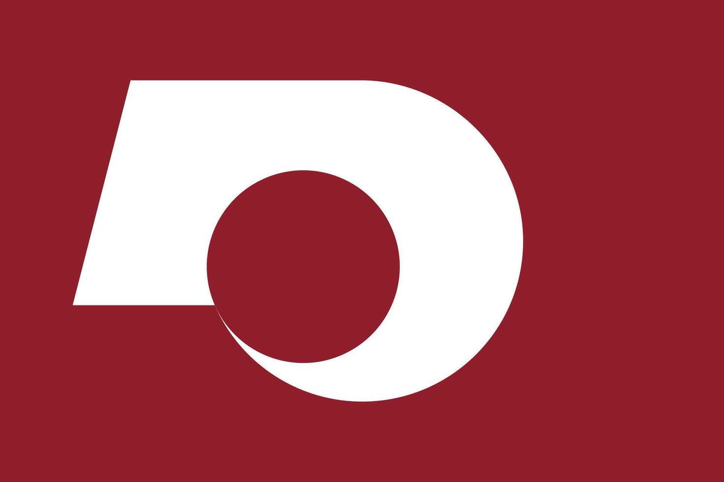 The flag of Kumamoto prefecture, Japan vector