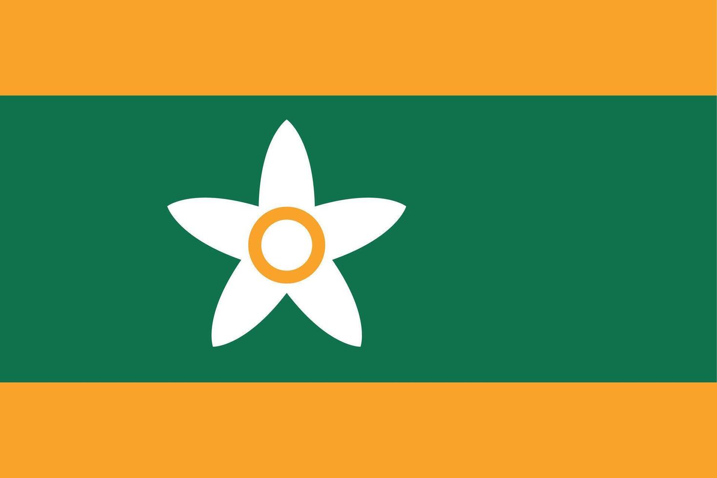 The flag of Ehime prefecture, Japan vector
